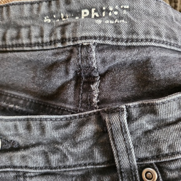 Men's Black Washed Straight Denim Jeans - 38x32 - Picture 5 of 7